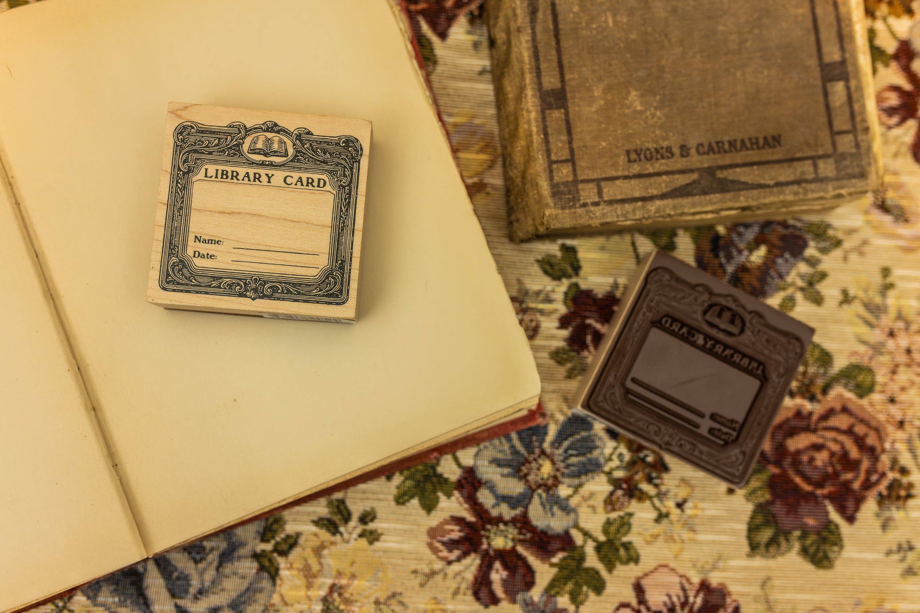 CoraCreaCrafts - Wholesale Rubber/Decorative Stamp - Library Wooden Stamp2