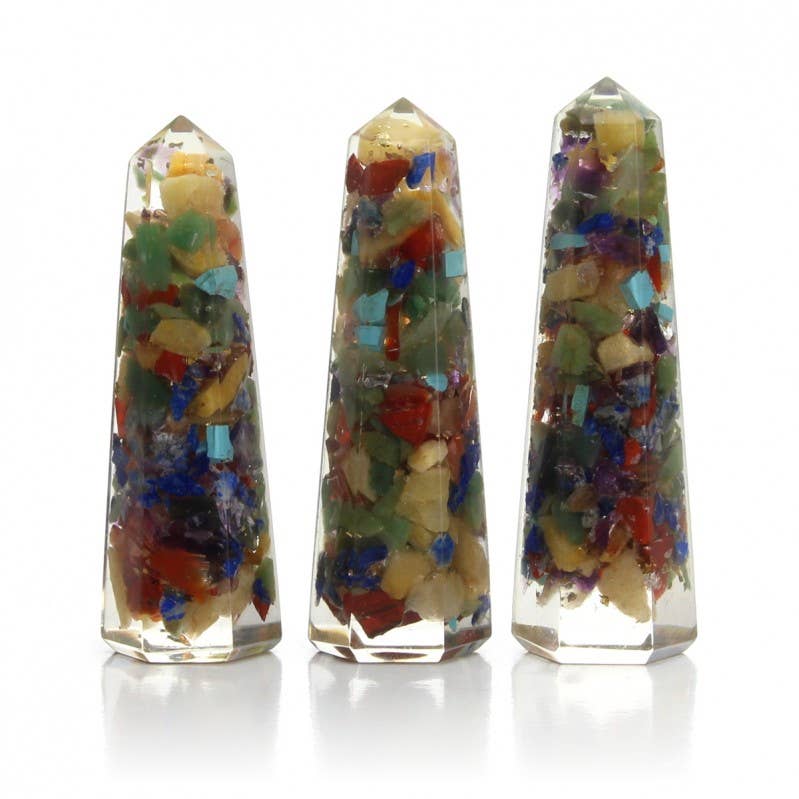 UniArt – wholesale Andlig sten/kristall – Orgonit spets med naturliga stenar, 6,5 cm hög9