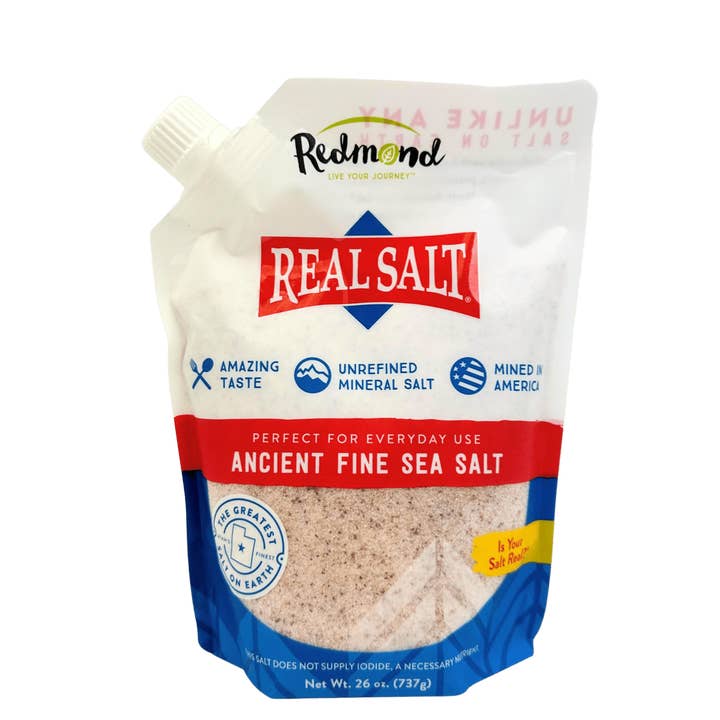 Salt, Redmond Real Salt, Fine Ground for wholesale by Country Life Natural Foods