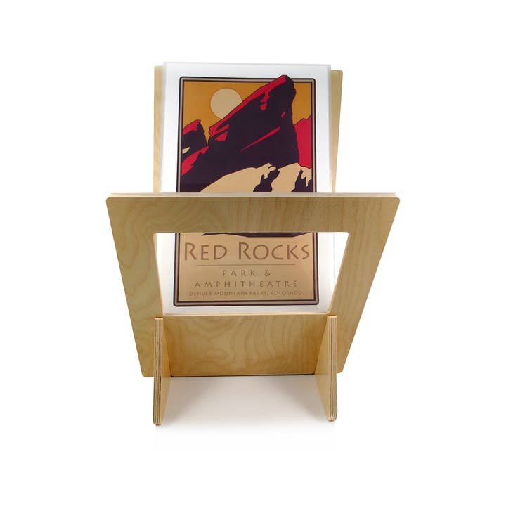 Wooden Poster Display Bin, 14" x 14" x 20" for wholesale by Travel Posters by M&W Design Co.