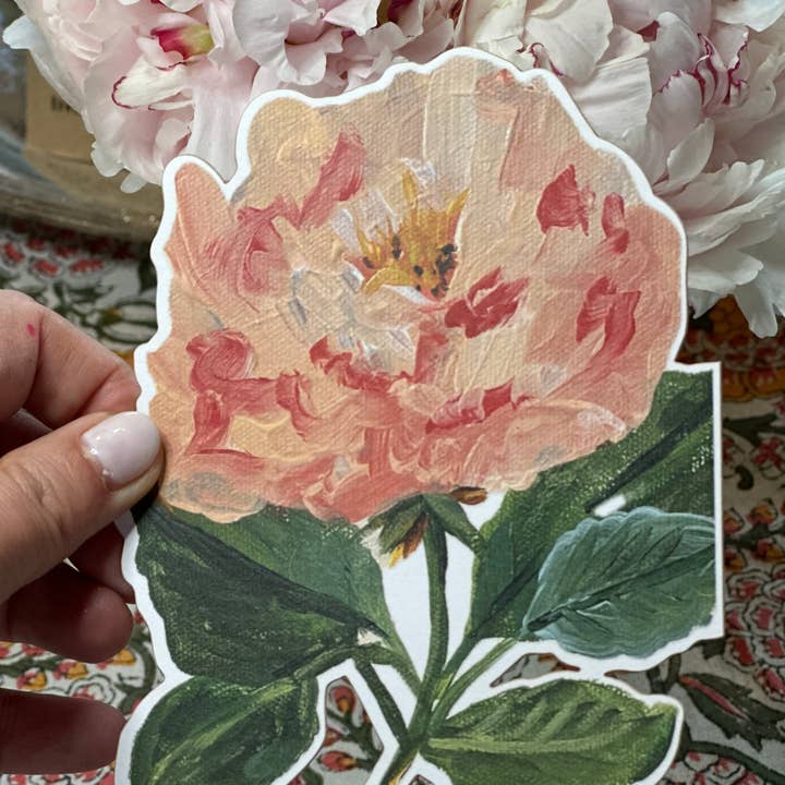 Carpe Diem Papers - Wholesale Everyday Greeting Card - Pink Peony Fancy Die Cut Card1