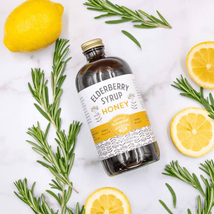 Seattle Elderberry - Vendita all'ingrosso Vitamine/integratori orali - Sciroppo di Sambuco Biologico con Miele