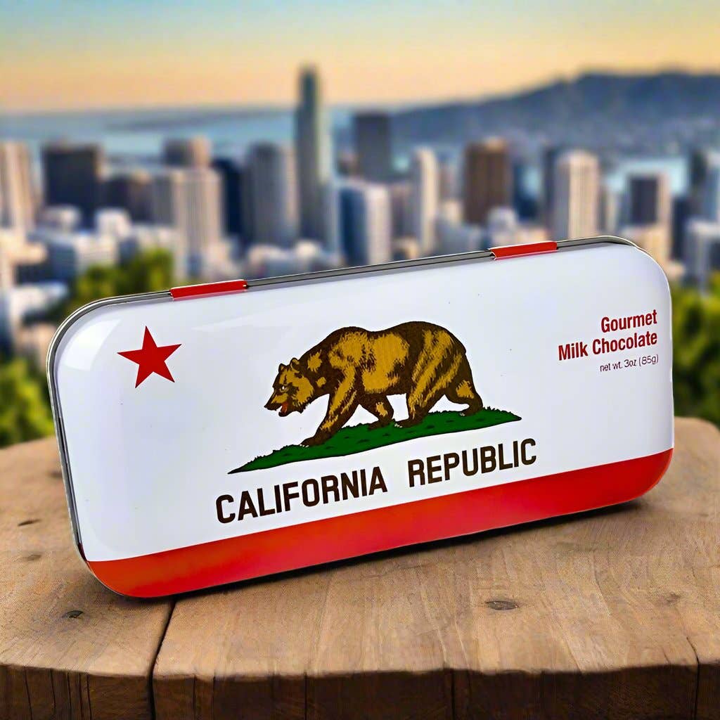 The San Francisco Chocolate Factory - Wholesale Chocolate Bar - California Republic Flag Milk Chocolate - 3oz Tin1