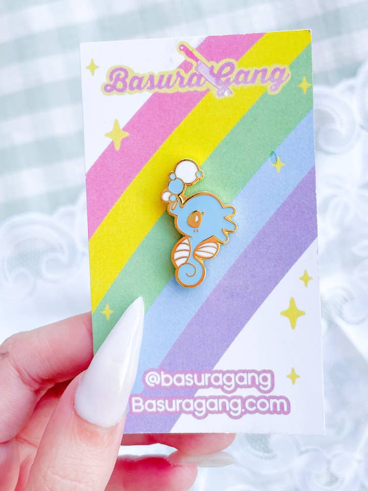 Sea Horse Pin for wholesale by Basura Gang