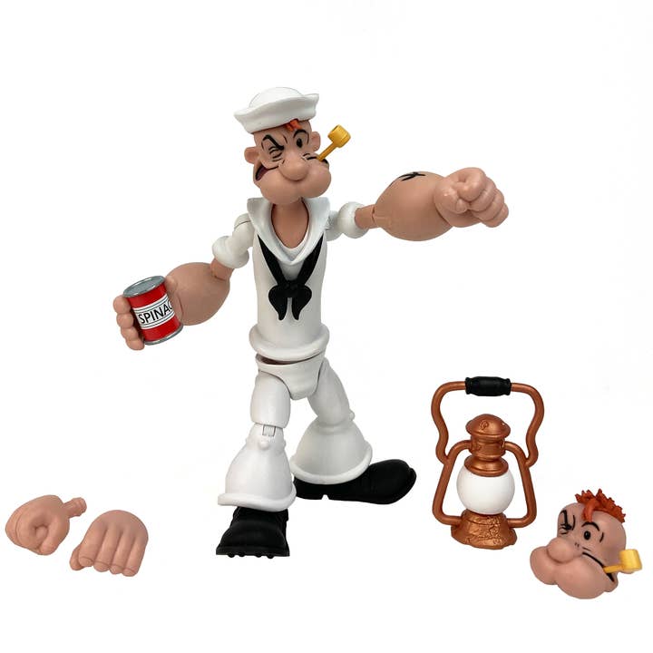 Popeye Classics Action Figure: Popeye White Sailor Suit for wholesale by Boss Fight Studio Llc