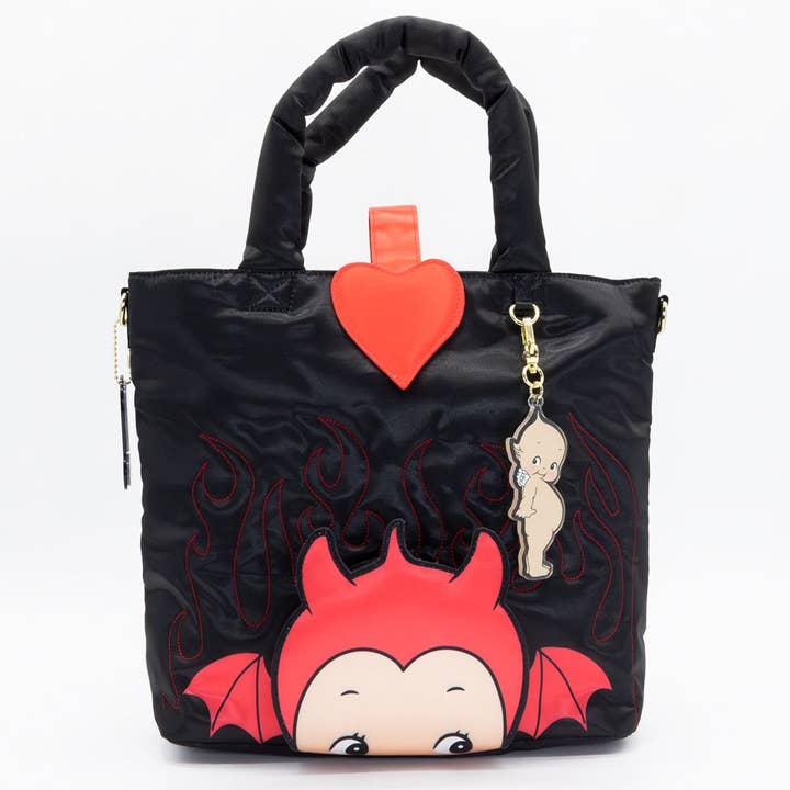 Entertainment Earth - Wholesale Tote Bag - Women's - Kewpie Devil Puffy Tote Bag with Angel Charm2
