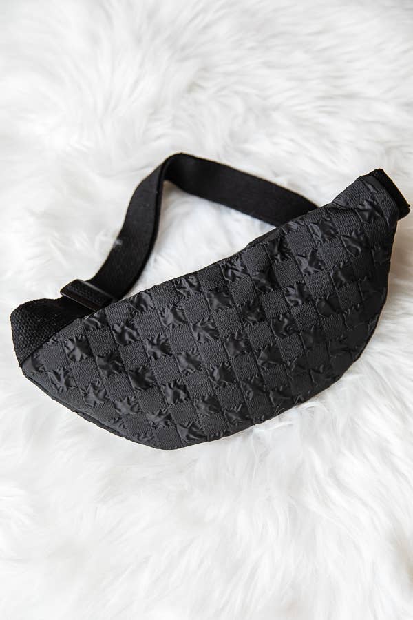 1st Allie - Wholesale Belt Bag - Women's - Checkered Nylon Crossbody Fanny Pack Bum Bag1