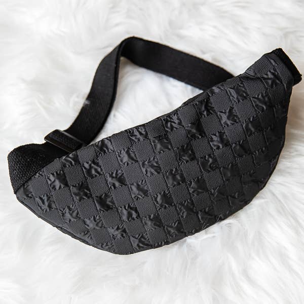 1st Allie - Wholesale Belt Bag - Women's - Checkered Nylon Crossbody Fanny Pack Bum Bag1