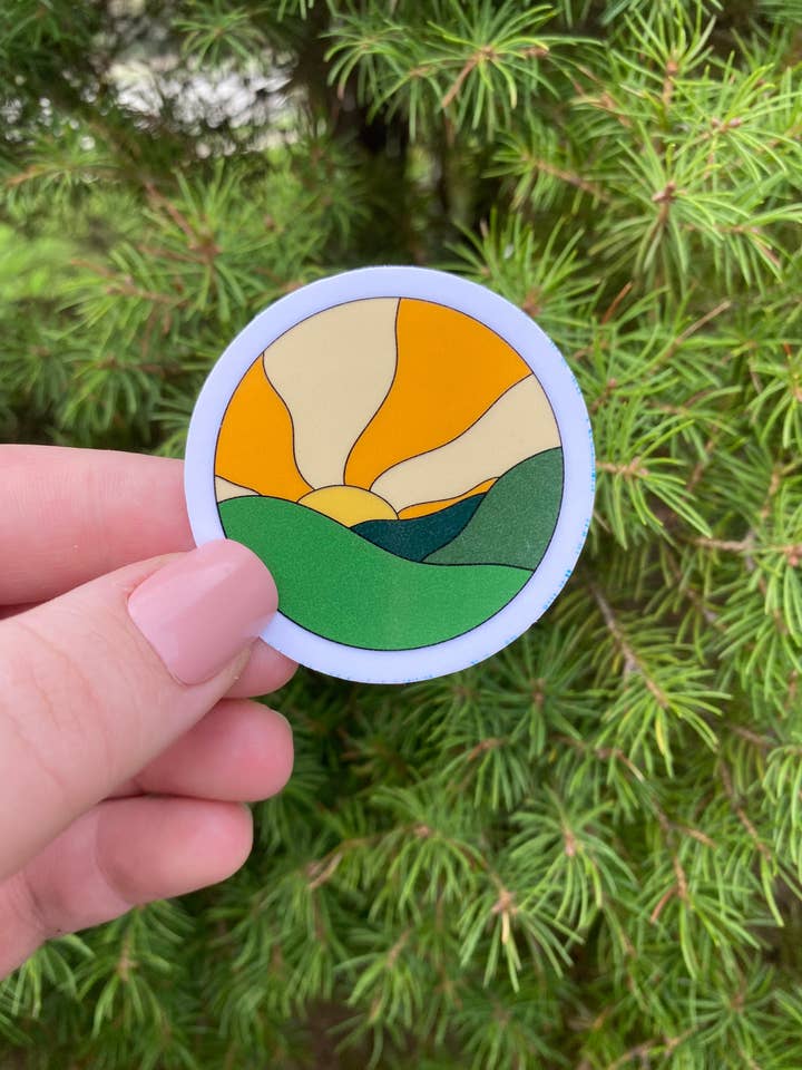 Rolling Hills Sticker | Mat, Vandtæt for engroshandel hos Rising River Co