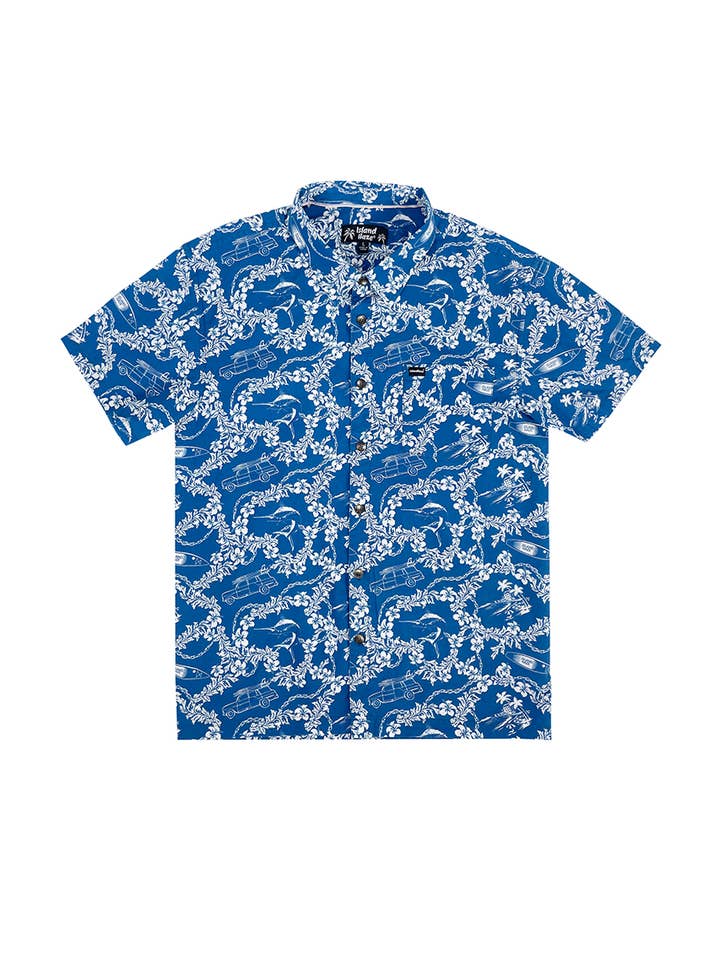Herre hawaiiskjorter i vævet bomuld med knapper - LEI DAY for engroshandel hos Islandhaze
