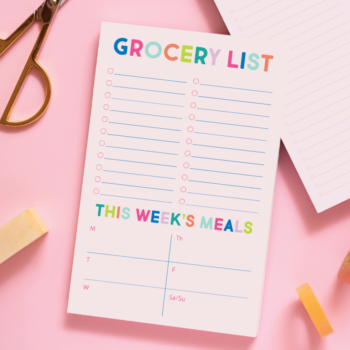 Joy Creative Shop - Wholesale Notepad - Grocery Meal Planning Notepad2