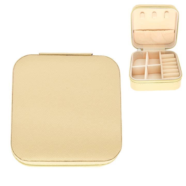 SP Sophia Collection - Wholesale Jewelry Box/Organizer - Monochromatic Pu Leather Jewelry Box