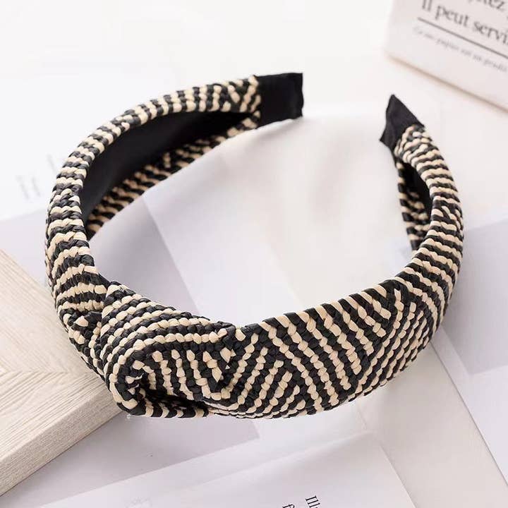 Dipped Shop - Wholesale Fashion Headband - Women's - Knotted Braided Wide Simple Headband DPJH142