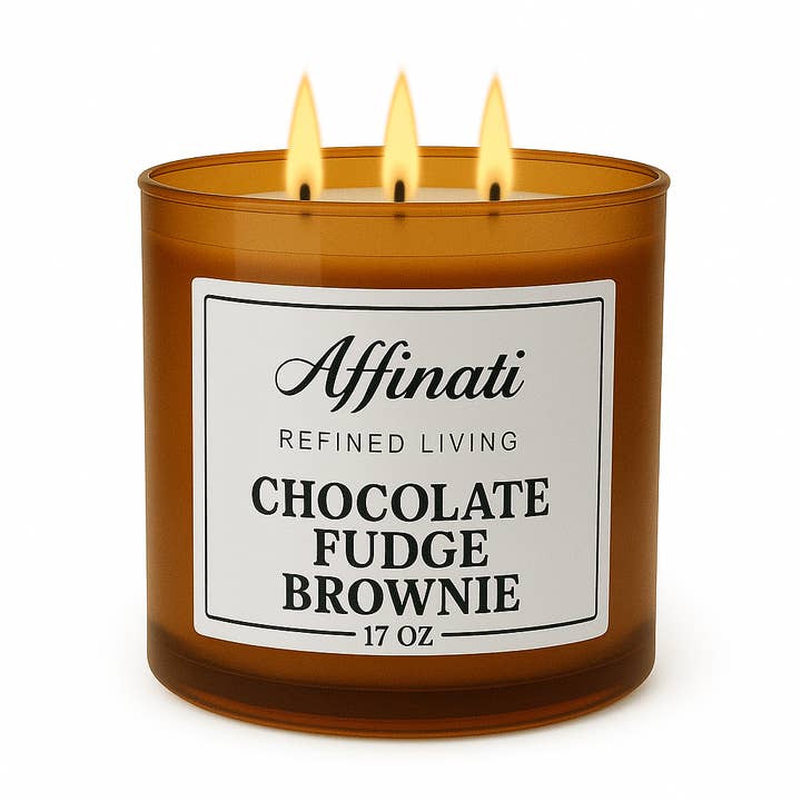 Bougie à 3 mèches Parfum Brownie au Chocolat Fudge pour la vente par Affinati