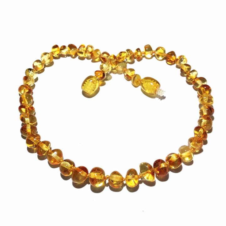 Love Amber x - Wholesale Beaded/Pearl Necklace - Adult Honeypot Polished Honey Baltic Amber Necklace