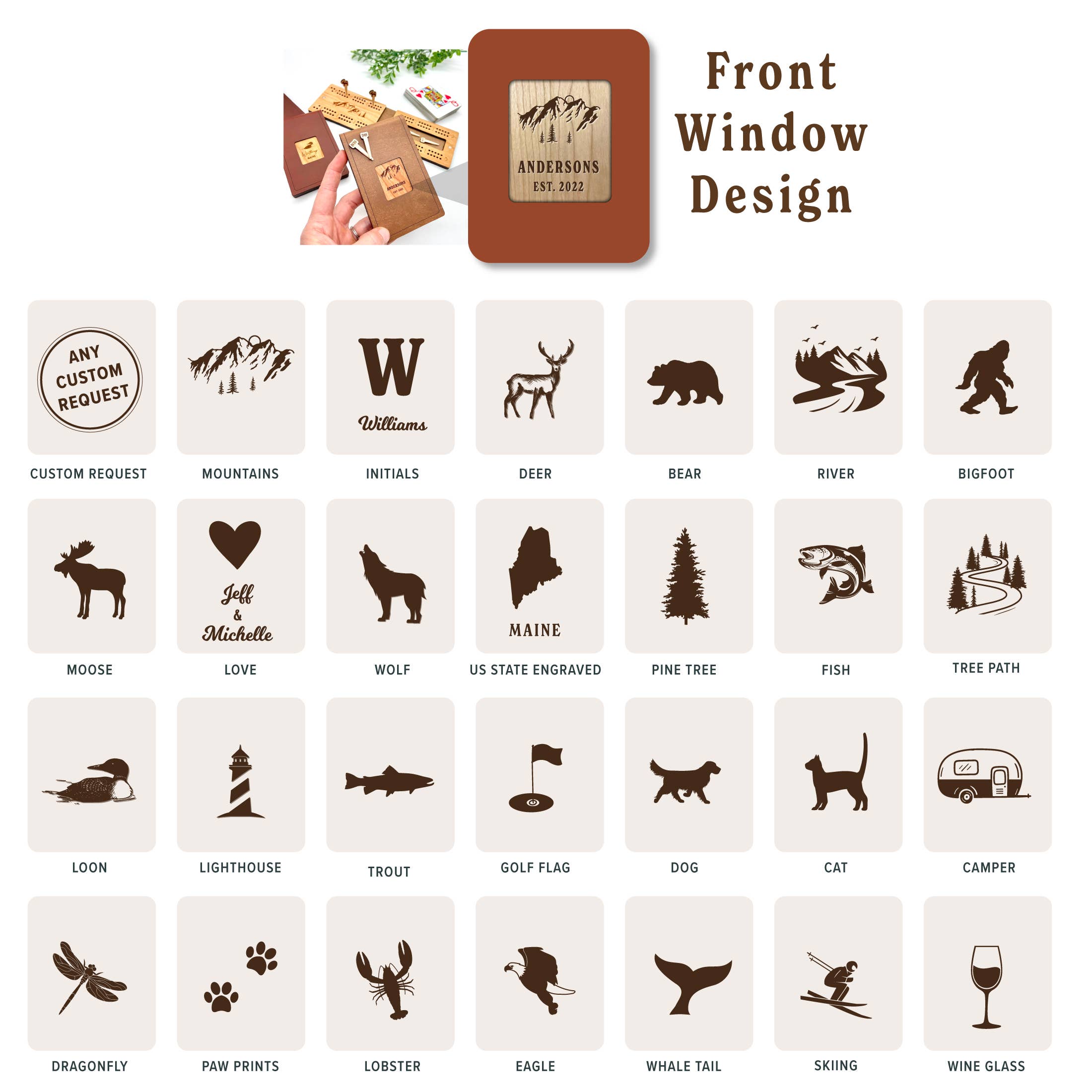 Cast & Carve - Vendita all'ingrosso Giochi da tavolo - Tavola da viaggio per cribbage - Design personalizzato con picchetti unici12