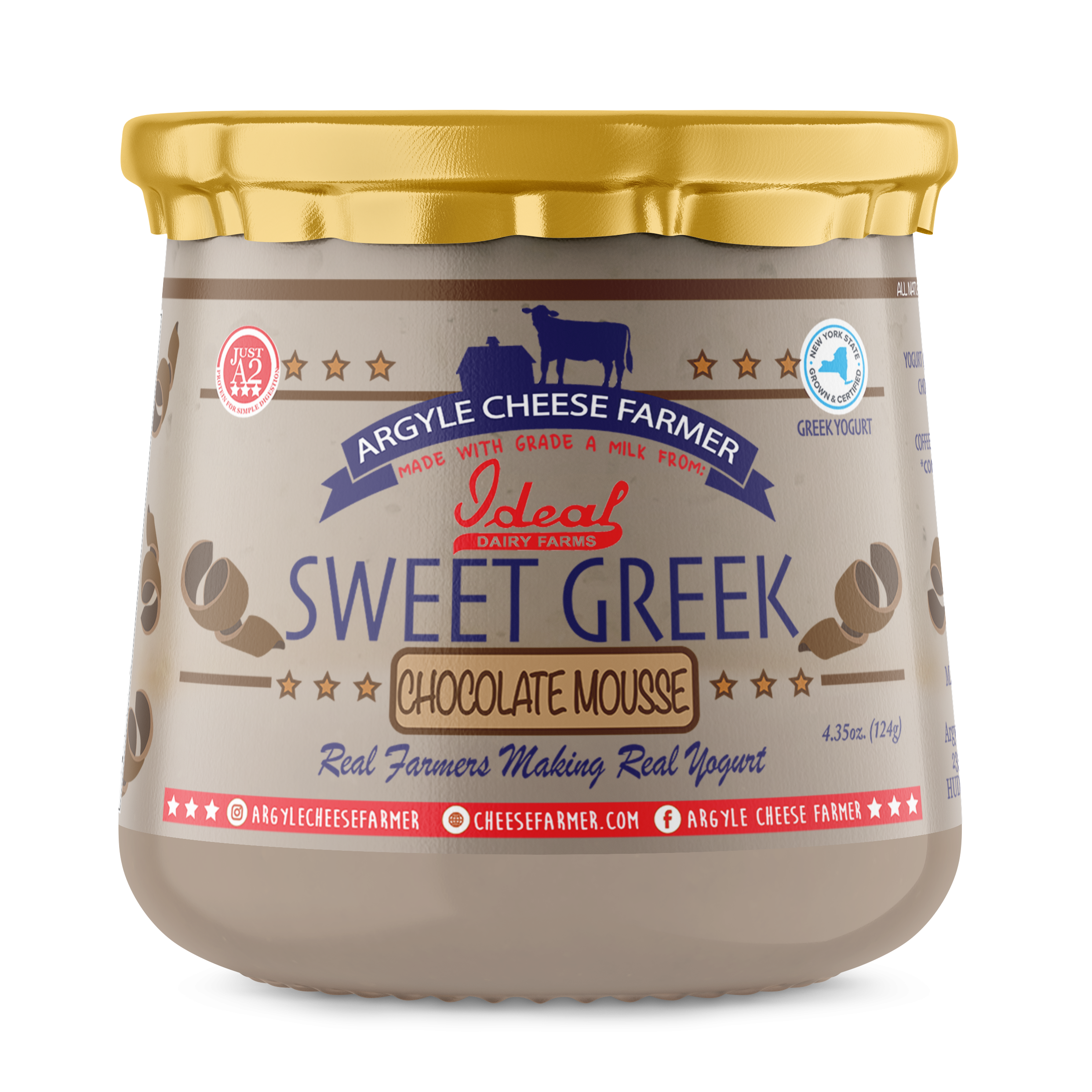 Argyle Cheese Farmer - Wholesale Cheese - Argyle Cheese Farmer Sweet Greek 4.35 oz. Yogurt1
