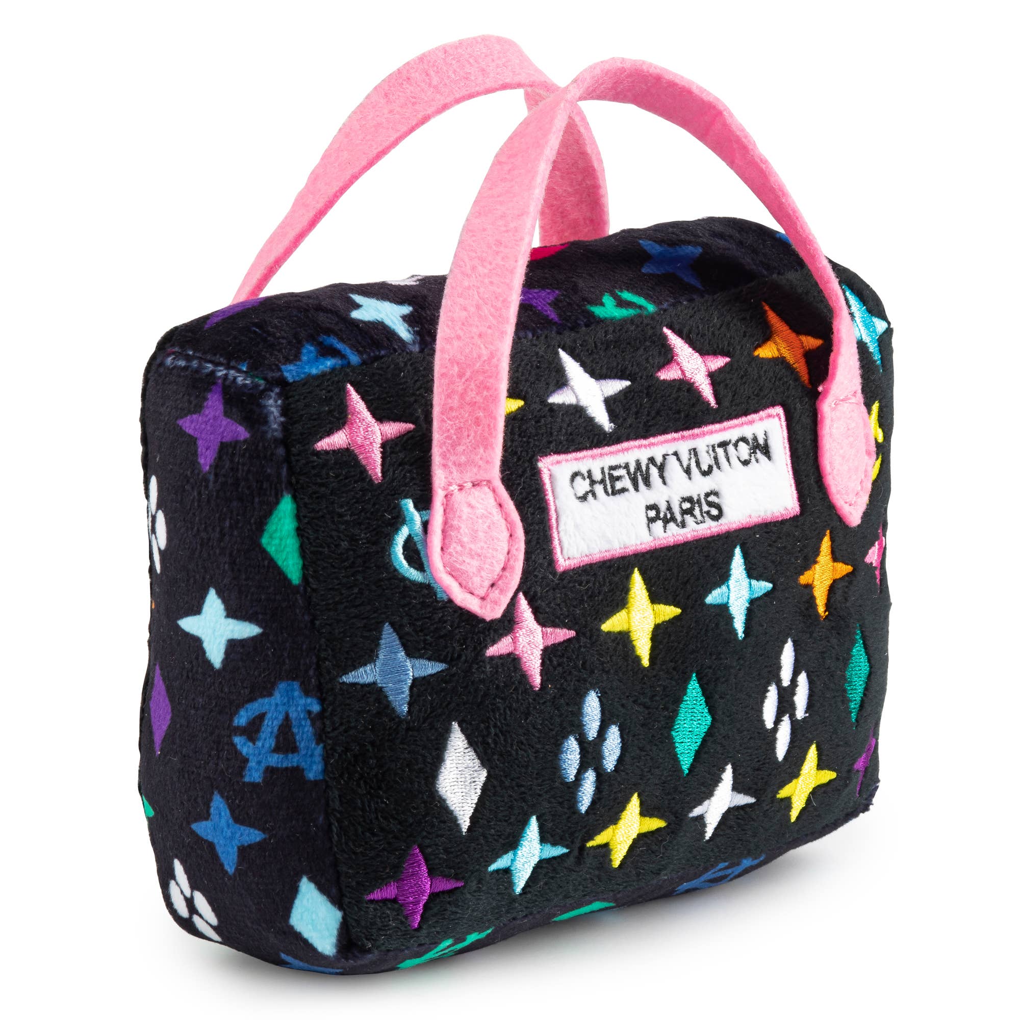 Haute Diggity Dog - Wholesale Pet Squeaky Toy - Dog - Black Monogram Chewy Vuiton Handbag Squeaker Dog Toy1