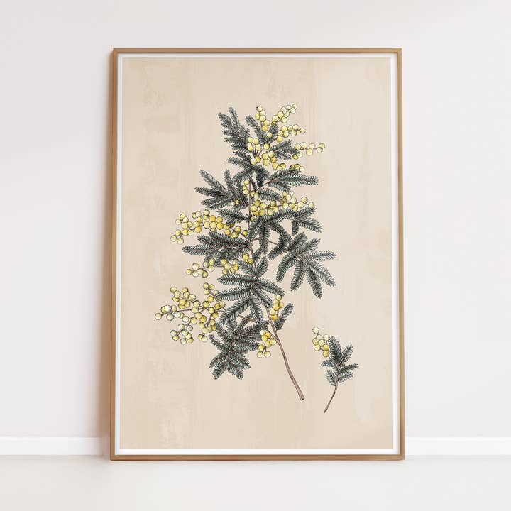 Wattles Portrait Artprint for wholesale by Typoflora