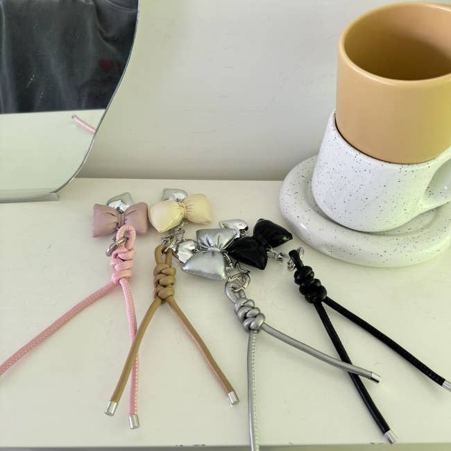 MOND HAUS - Wholesale Keychain - Unisex - Calix Keychain | PU leather rope braided kitschy Ribboncharm8