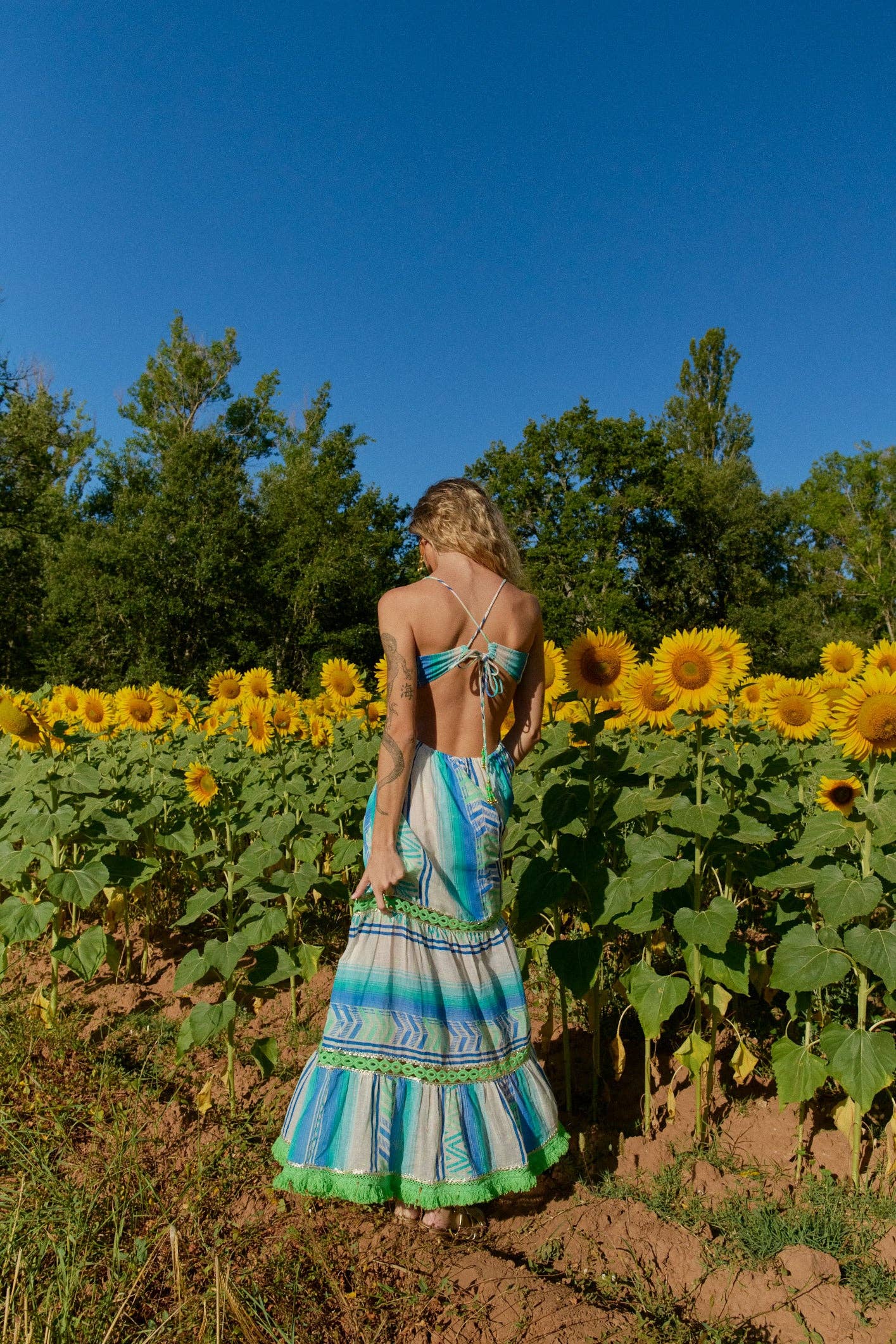 Piti Cuiti - Wholesale Dress - Women's - FRIDA AQUA CUT LONG DRESS2