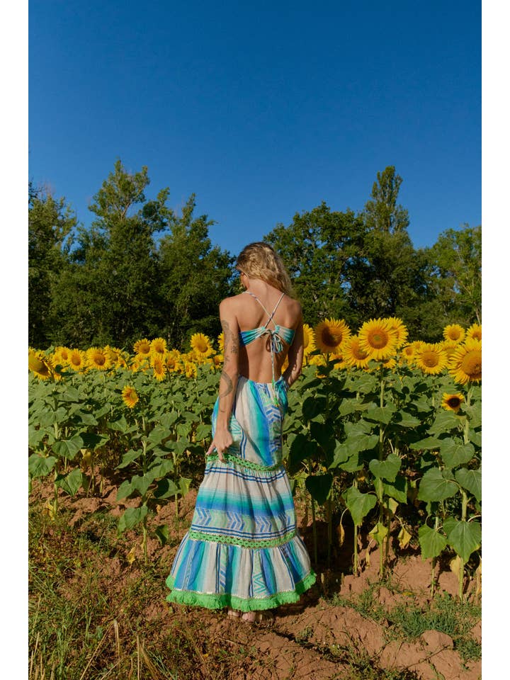 Piti Cuiti - Wholesale Dress - Women's - FRIDA AQUA CUT LONG DRESS2