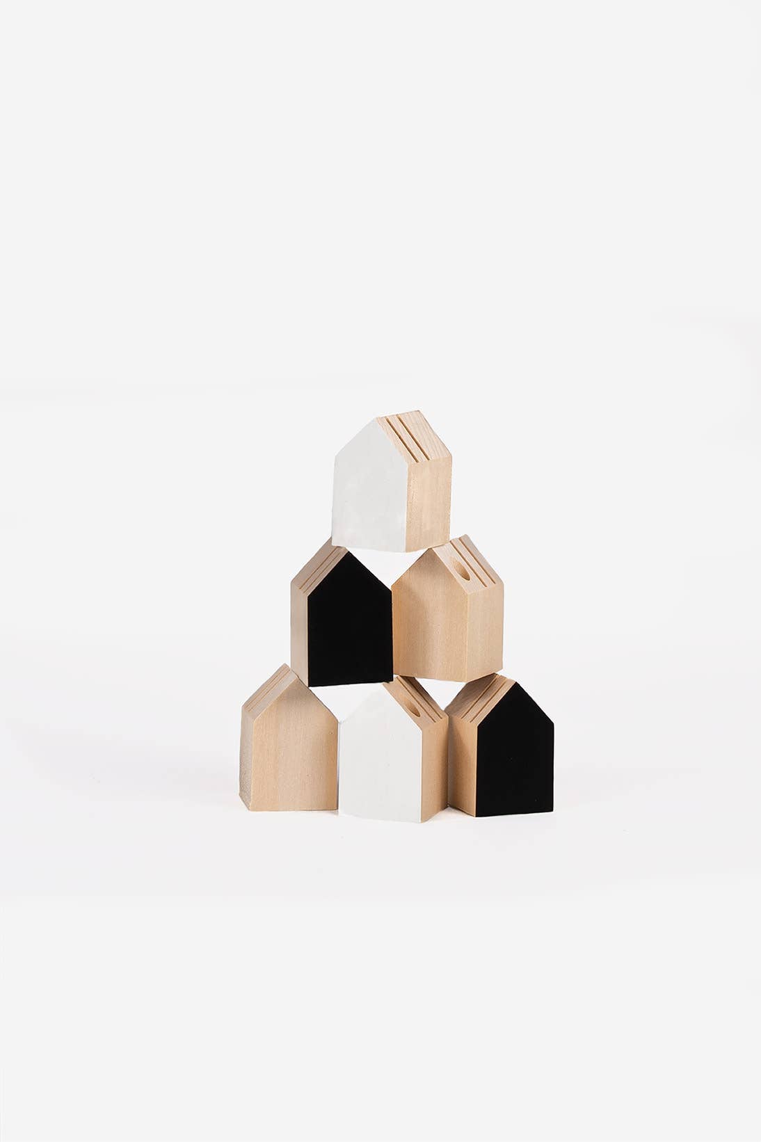 Cinqpoints - Wholesale Pencil Holder - Wooden houses card and pencil holders - Christmas Gift10