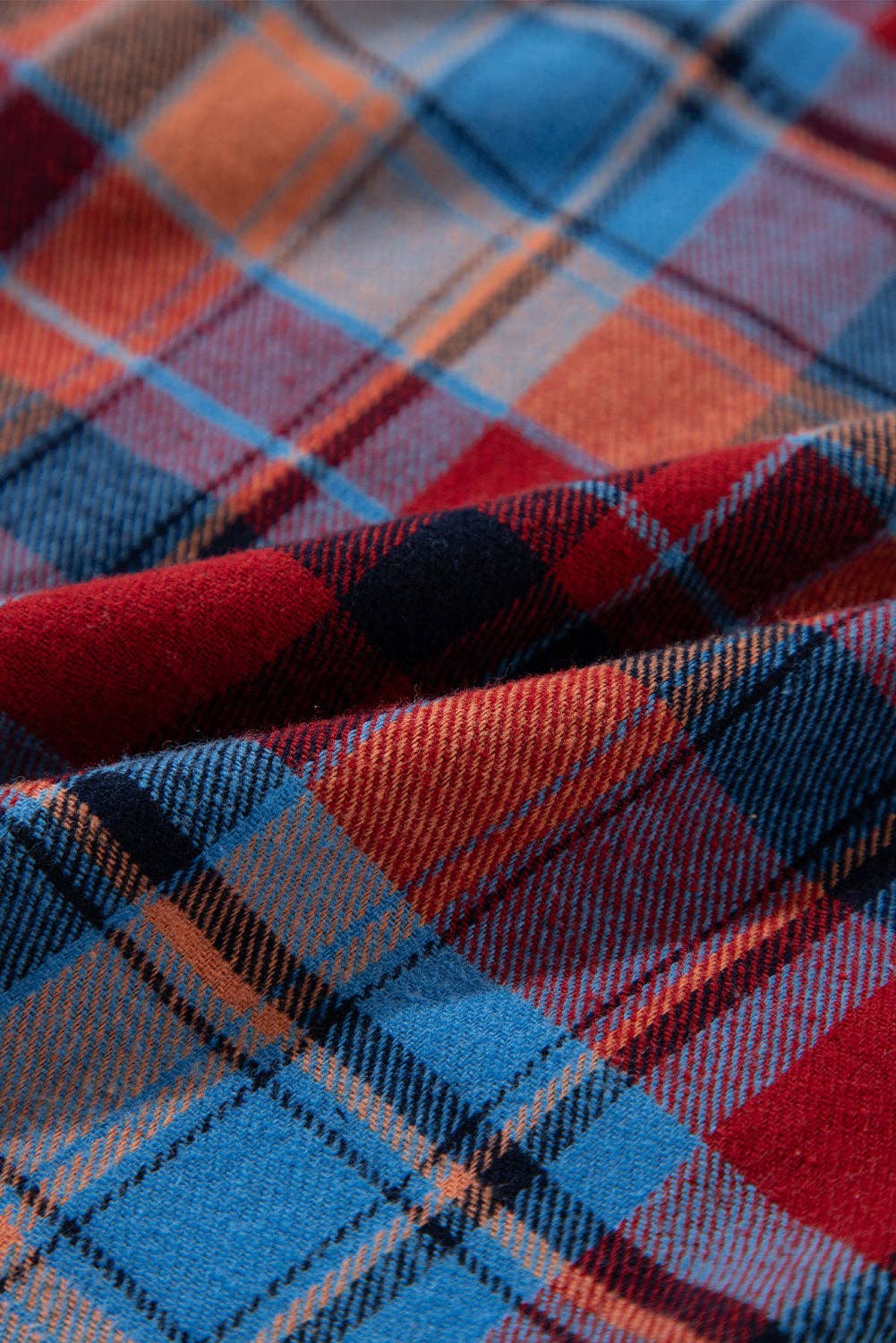 Red Retro Plaid Button-Down Shacket – Casual Western Layering Piece for wholesale on Faire10