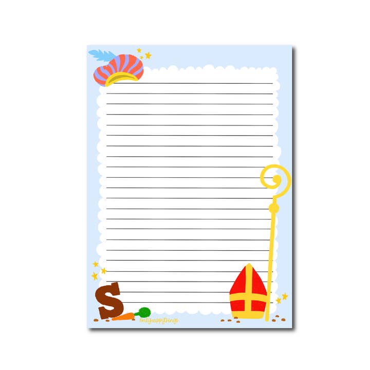 Notepad Sint for wholesale by Only Happy Things Stationery