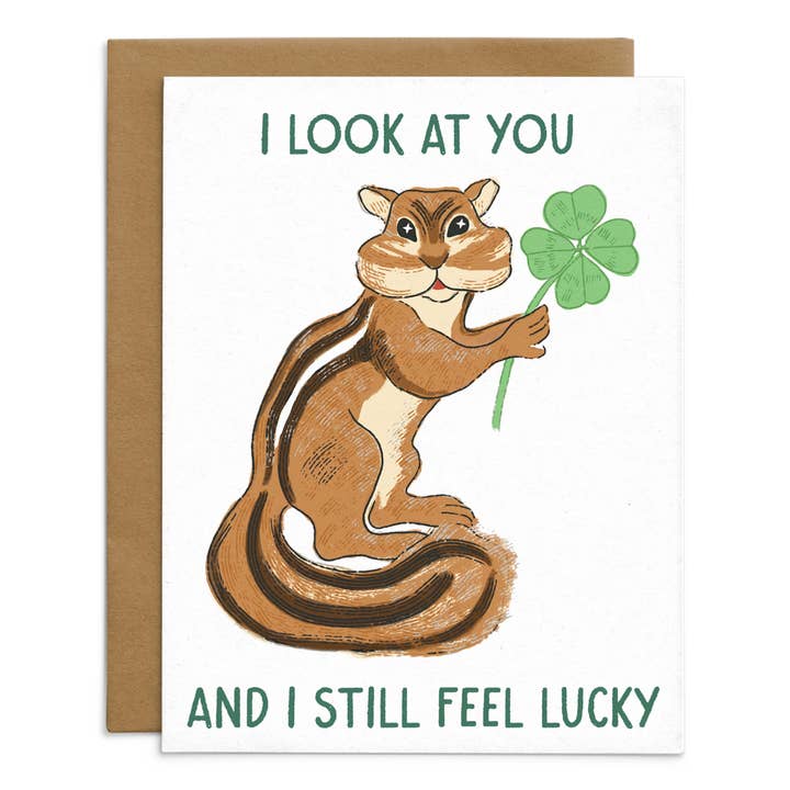 I Still Feel Lucky Card for wholesale by Starfangled Press