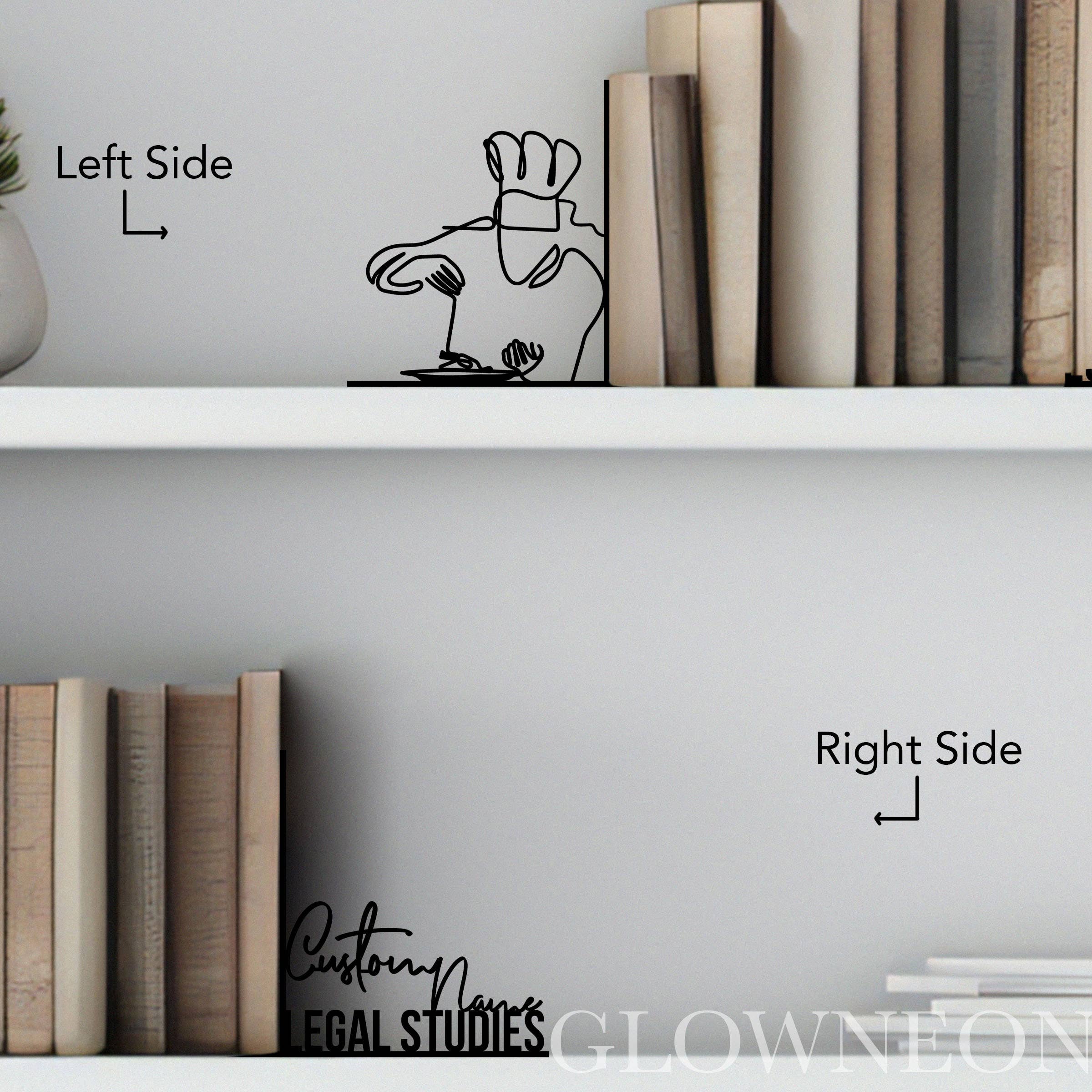 Glow Neon – wholesale Bookend – Personalized Bookend Culinary Arts, Custom Chef Name Bookend3