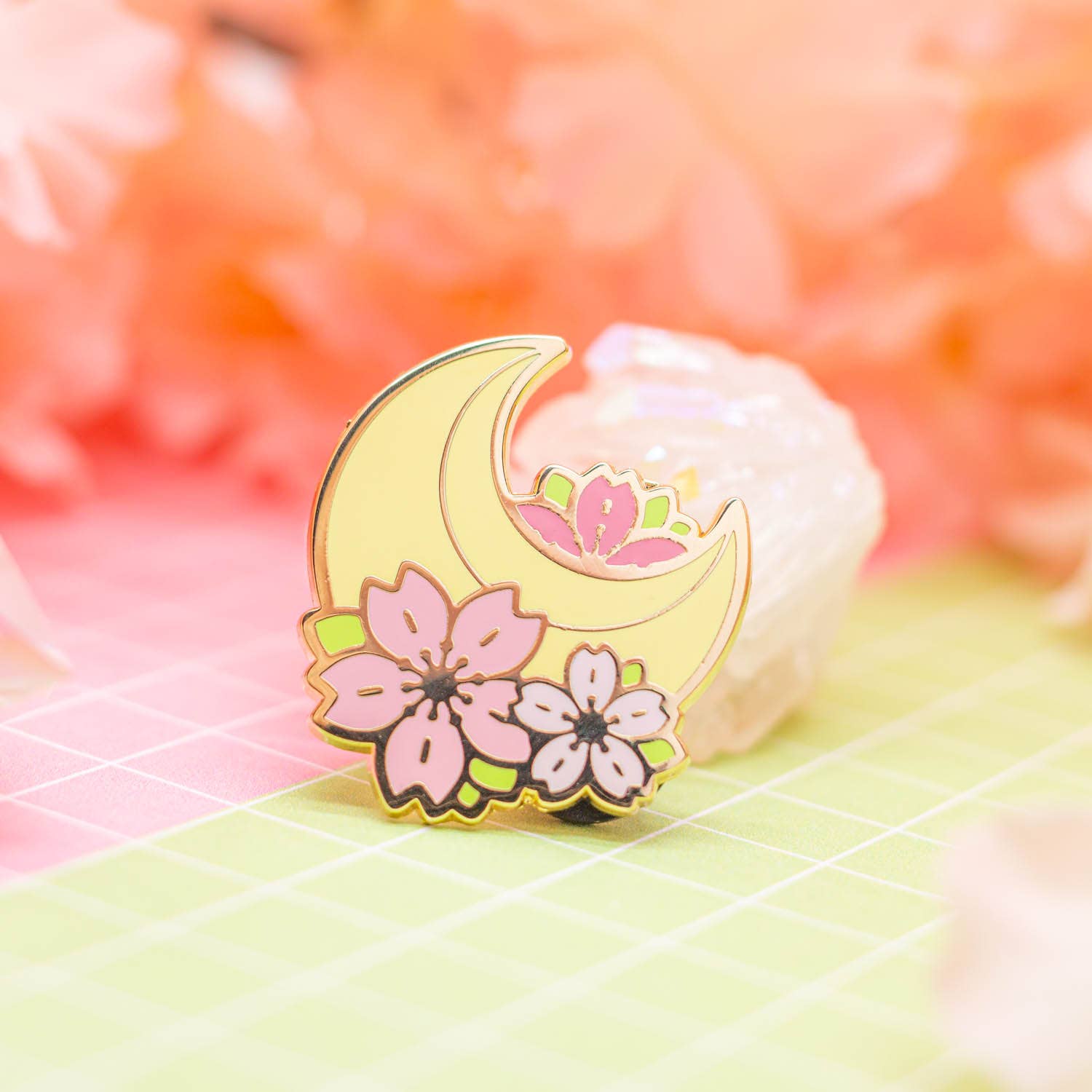 Moonlume – wholesale Lapel pin/button – Sakura Moon hard enamel pin2