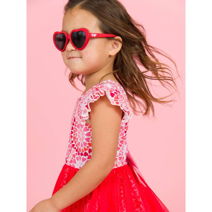 Vermelho Óculos de Sol em Forma de Coração Vermelho para Meninas para venda a revendedores na Faire1