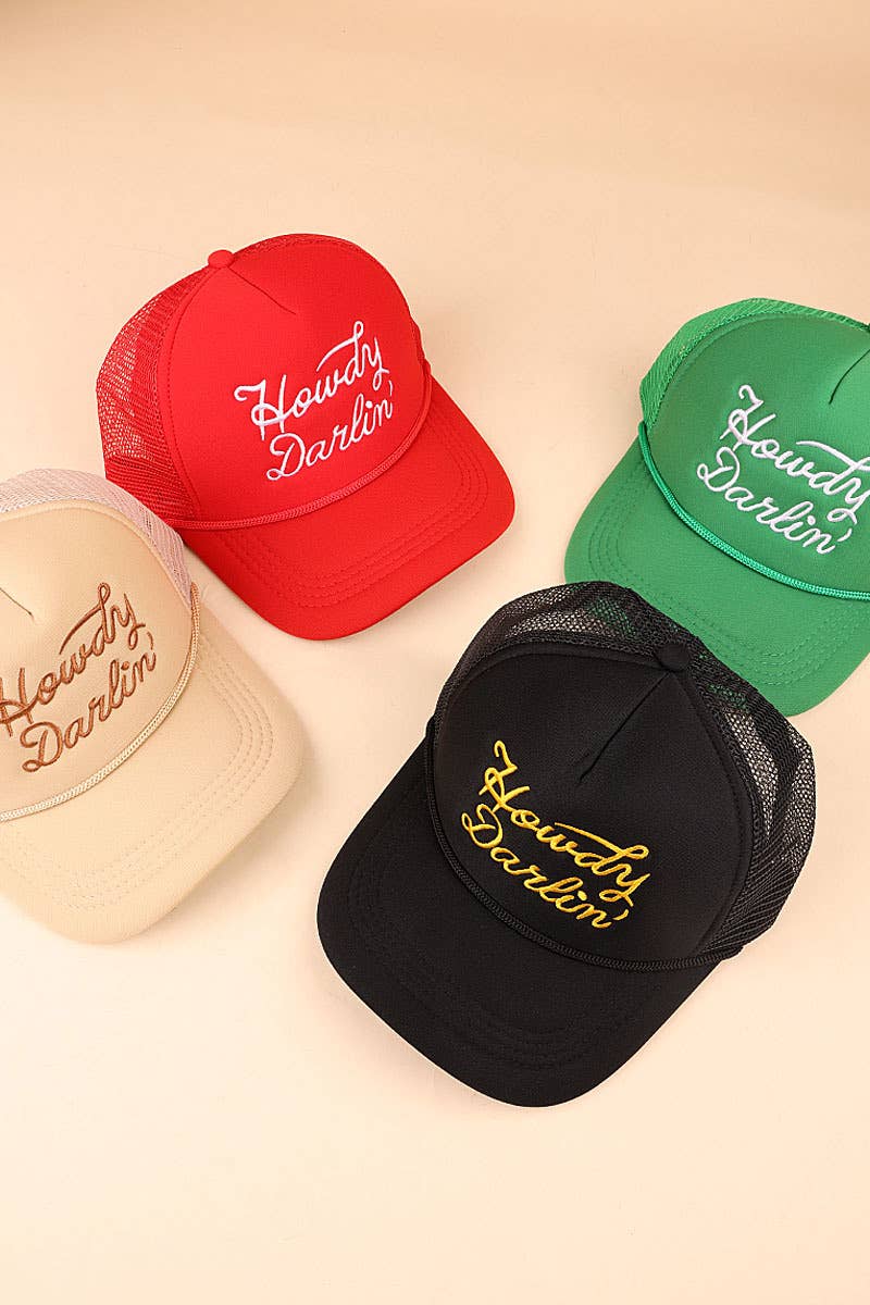 42POPS - Wholesale Baseball Cap - Women's - ",,..Howdy Darlin Mesh Trucker Cap2