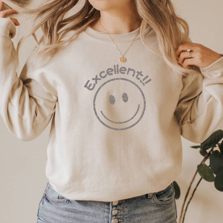 Unisex-Fleecepullover mit Smile Face für den Großhandel von Shamaim