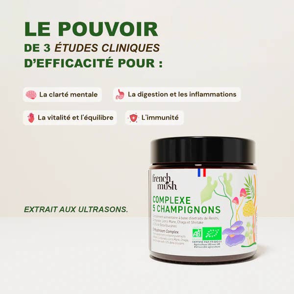 FRENCH MUSH - Wholesale Oral Supplement/Vitamin - Dietary Supplement Complex 5 Mushroom Powders2
