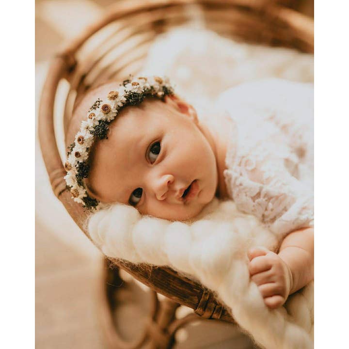 Elise Deanne Designs - Wholesale Fashion Headband - Baby - Amelia--Newborn Flower Crown--Newborn Photography Prop2