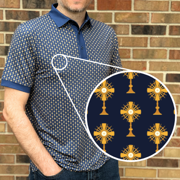 Sock Religious - Vendita all'ingrosso Polo - Uomo - Polo da uomo cattolico Monstrance1