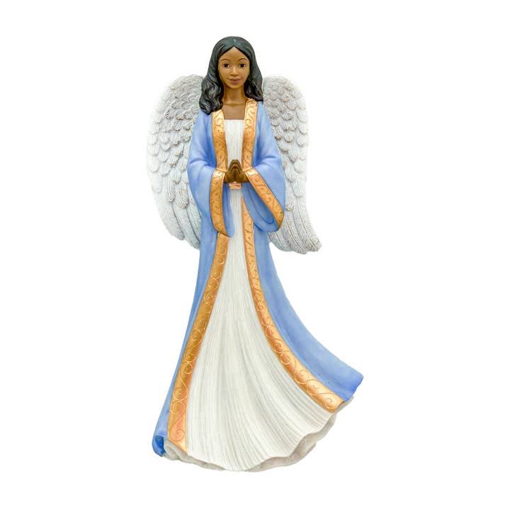 17725: Humble Prayer Angel in Blue for wholesale by Positive Image Gifts