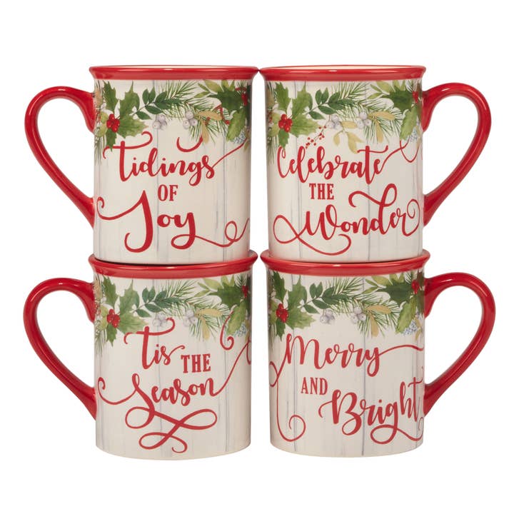 Certified International - Wholesale Coffee Mug - Winter Greens Christmas Mug 16 oz. asst.