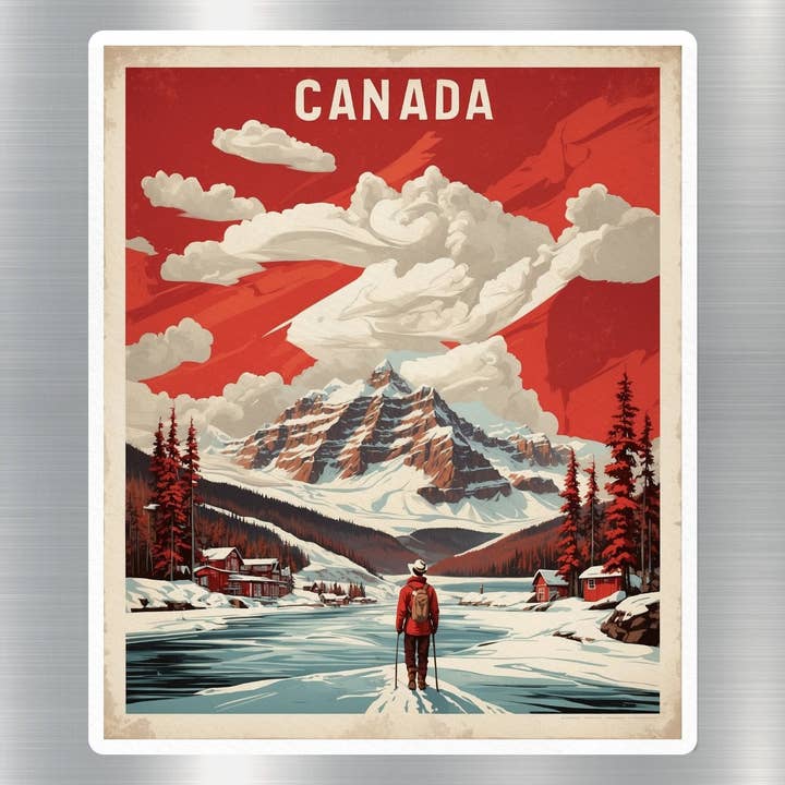Vintage Tourism Canada Sticker for wholesale by GraffMerch.com