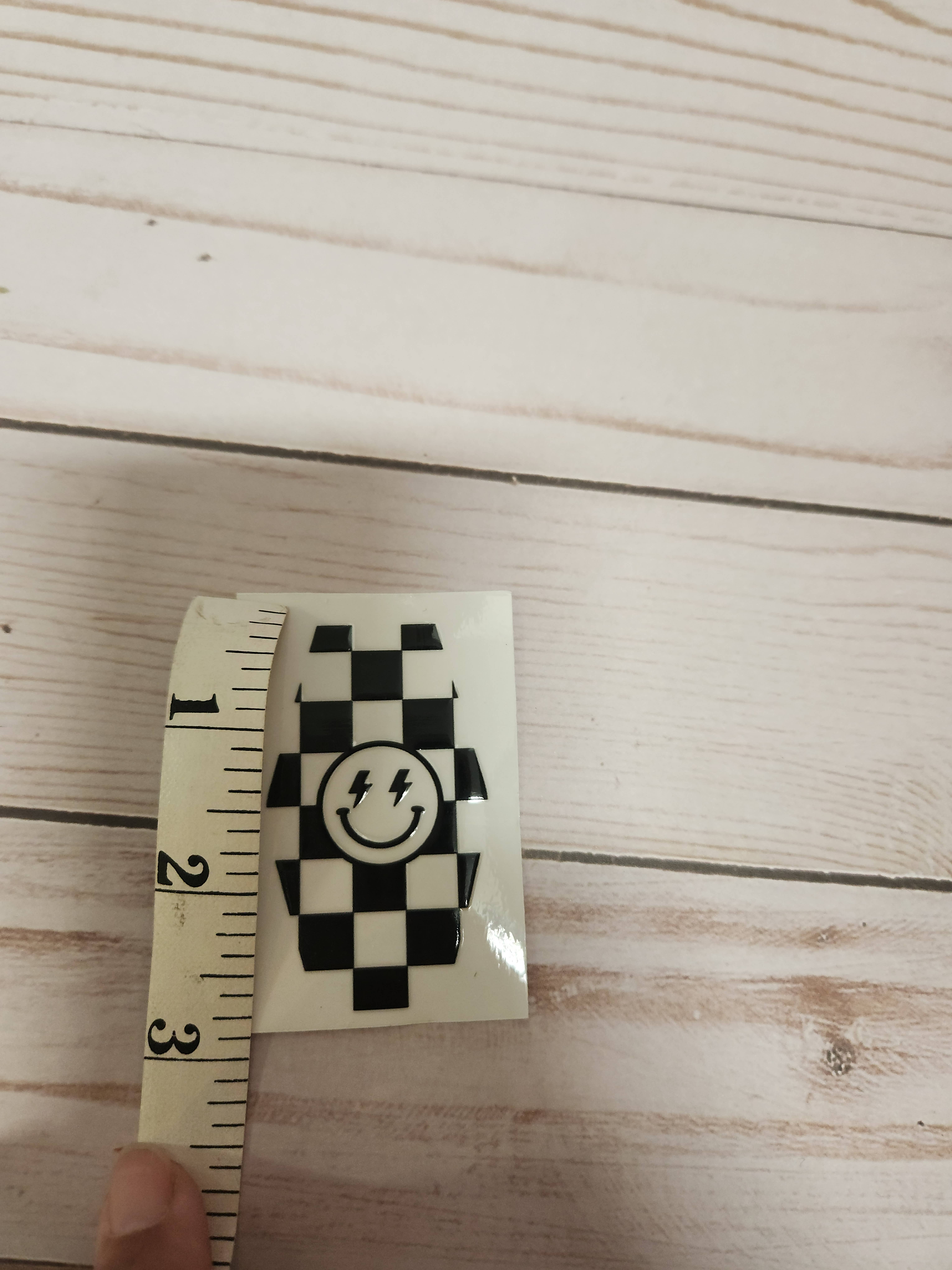 XPS DESIGN - Wholesale Sticker - 2inch UV DTF Decals for Hotel/Motel Key Chain-Checkered1