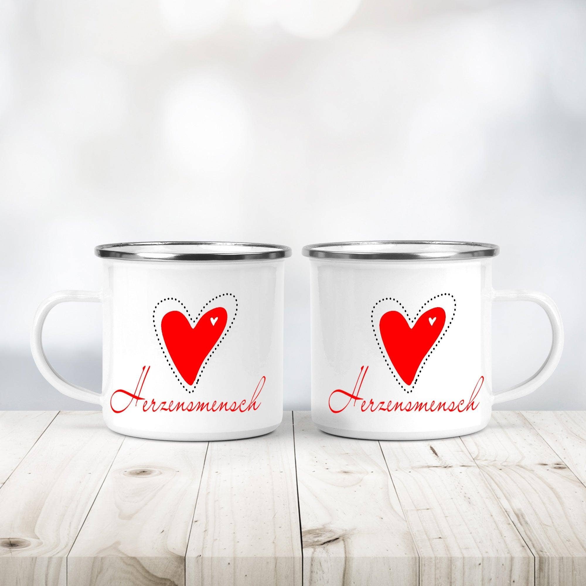 Zarto GmbH - Vendita all'ingrosso Tazza - Tazza smaltata - Regalo persona preferita - Regalo persona del cuore - Tazza da campeggio - Tazza da caffè ufficio2