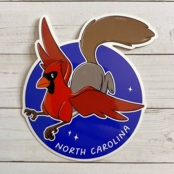 State Griffin: North Carolina Vinyl Sticker for wholesale by Geekly Whimsical