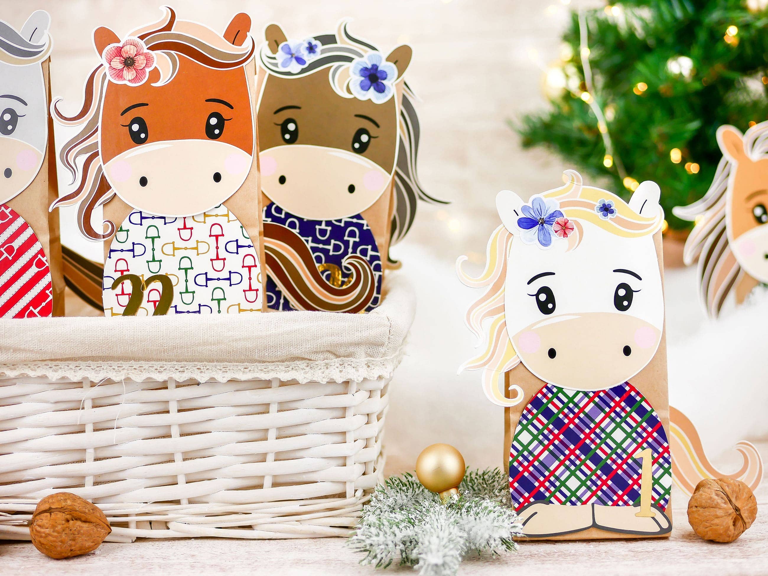 Papierdrachen – Großhandel Adventskalender – Adv Motiv gestanzt - Pferdekalender3