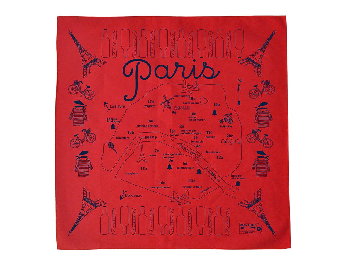 Maptote – Engroshandel Bandana - Unisex – Paris Bandana1
