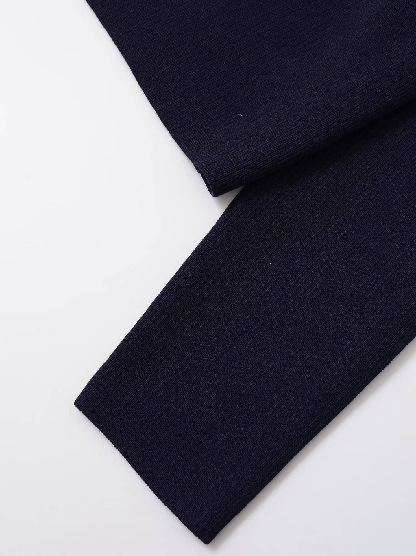 NAVY Round-neck long-sleeved button-decorated sweater for wholesale on Faire6