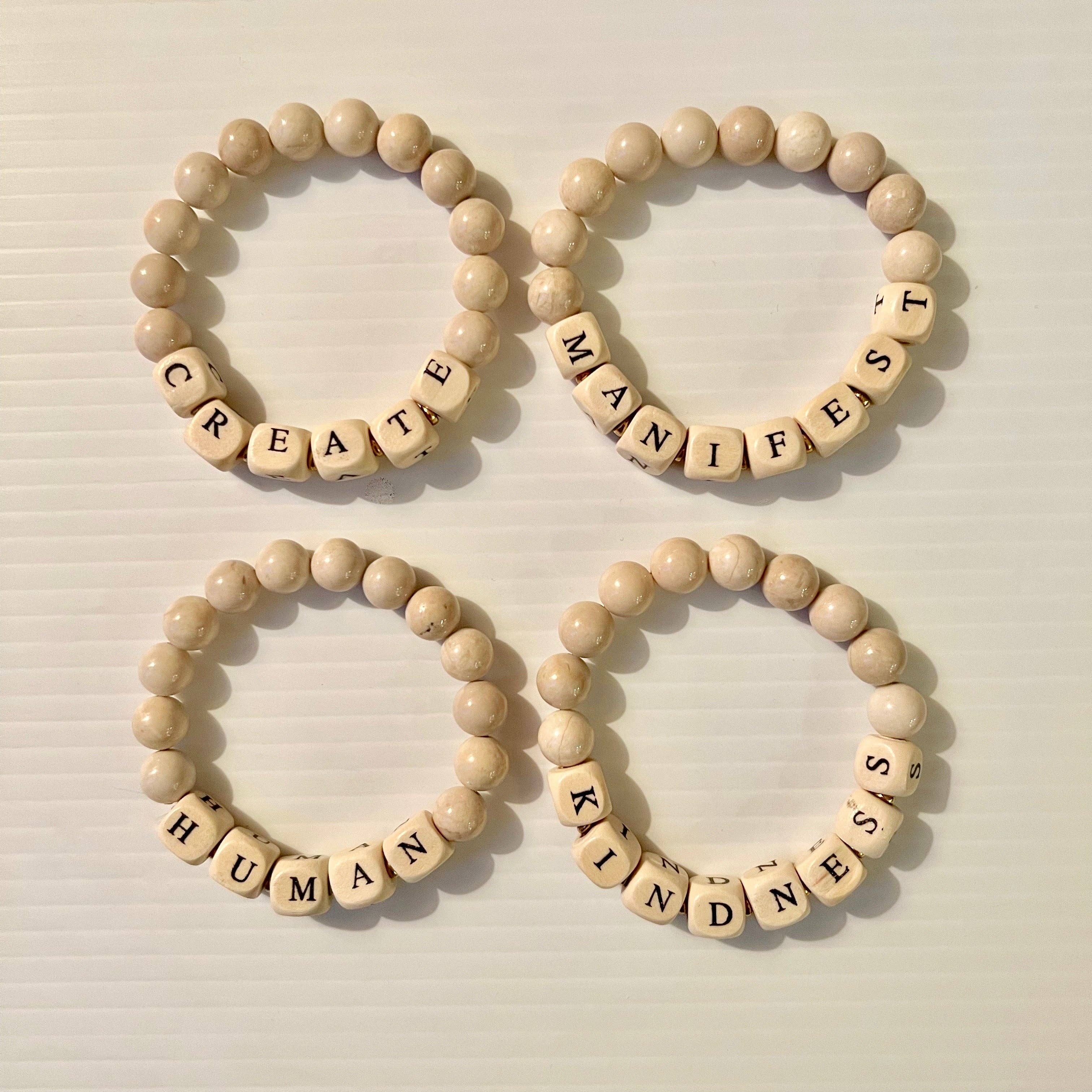 Sandrine France Studio – Pulseira de missangas por atacado – Pulseiras com Mensagens1