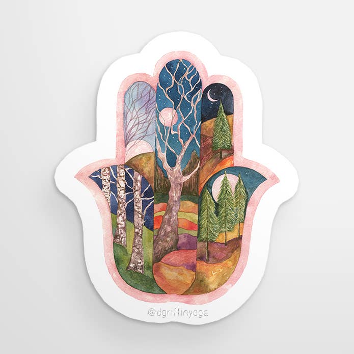Hamsa #9 Buckland Woods Sticker for wholesale by Yogini Collection