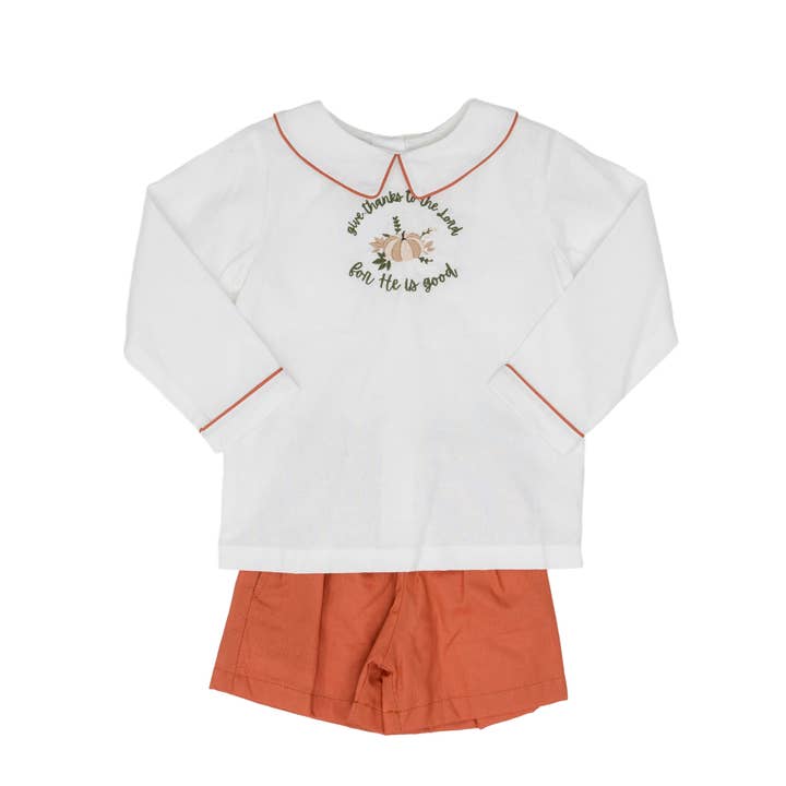 Browning "He Is Good" Orange Short Set for wholesale by The Oaks Apparel Company